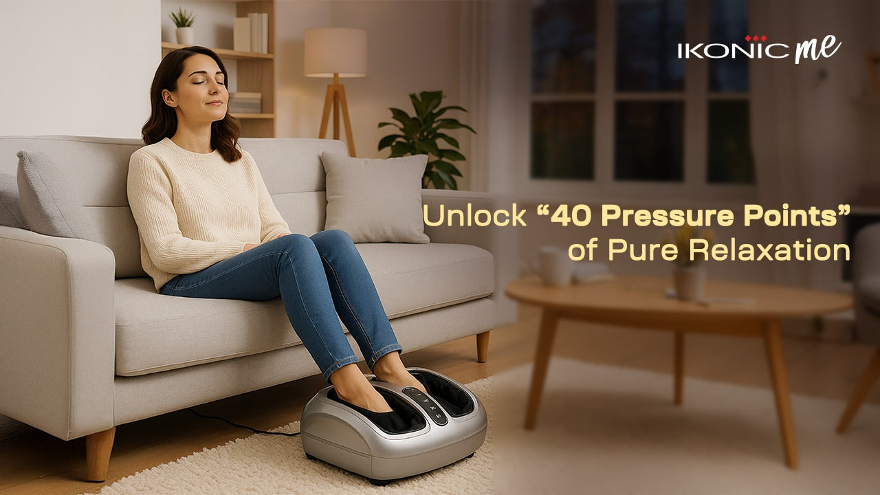Unlock 40 Pressure Points of Pure Relaxation with The Ikonic Calf & Foot Massager
