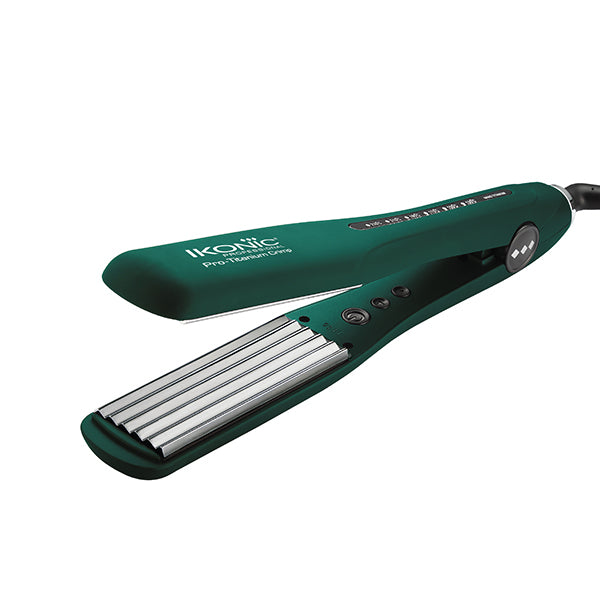 Ikonic Professional Pro Titanium Crimp Emerald Hair Crimper