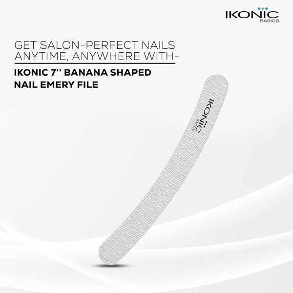 Ikonic Basics 7" Banana Shaped Nail Emery File IKB-720K