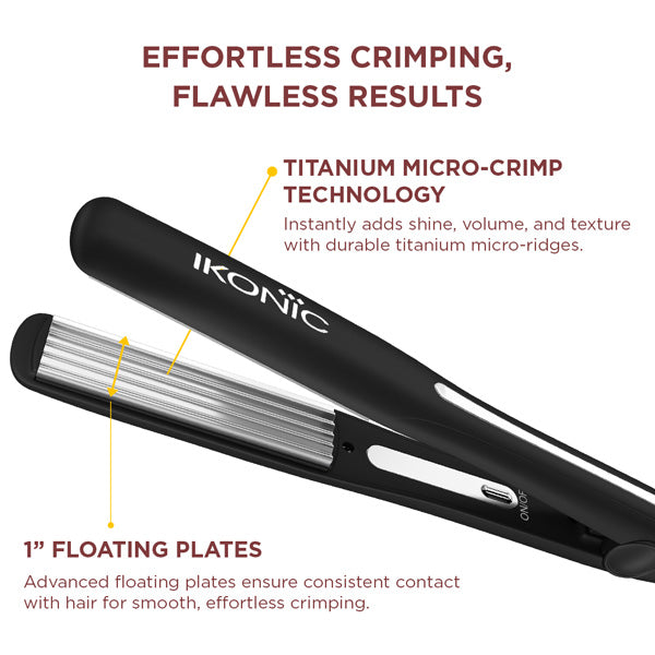 Ikonic Professional Slim Titanium Crimp 2.0 Hair Crimper