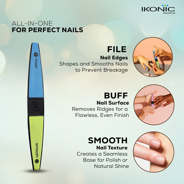 Ikonic Basics Nail Buffer 4 in 1    IKB-712C