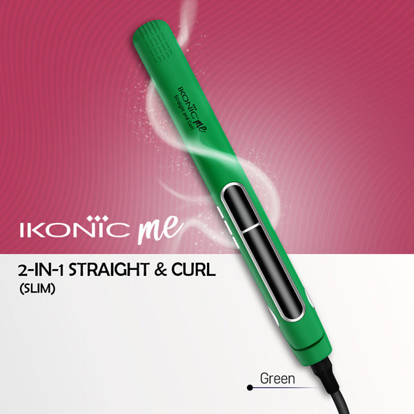 Ikonic Me 2 in 1 Straight and Curl (Slim) Hair Straightener