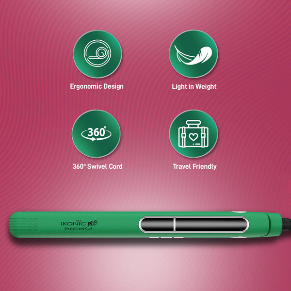 Ikonic Me 2 in 1 Straight and Curl (Slim) Hair Straightener
