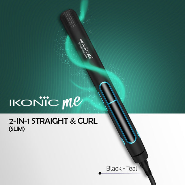 Ikonic Me 2 in 1 Straight and Curl (Slim) Hair Straightener