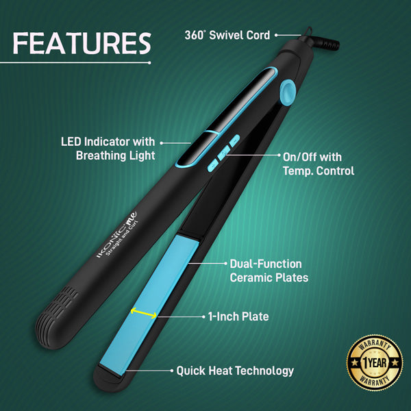 Ikonic Me 2 in 1 Straight and Curl (Slim) Hair Straightener