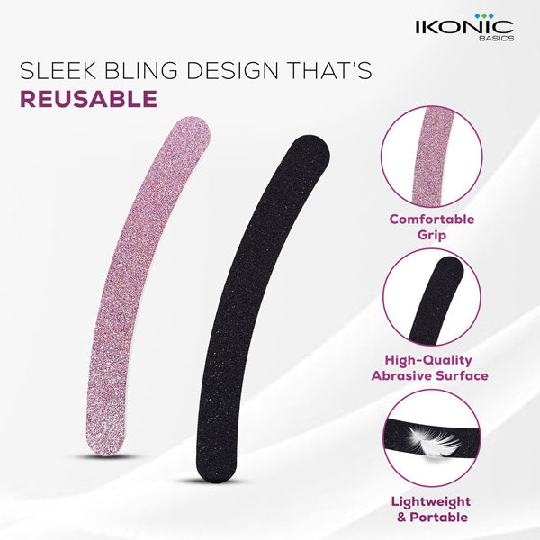 Ikonic Basics Bling Curved Nail Filer   IKB-185C