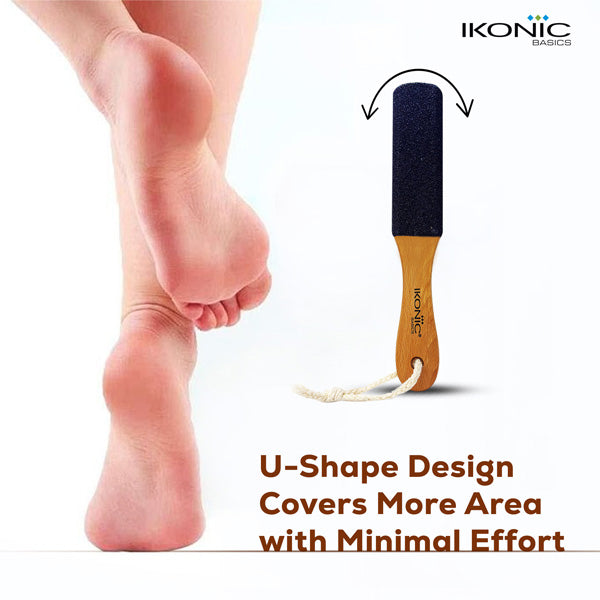 Ikonic Basics U Shape Curvy Wooden Foot File IKB-1114C