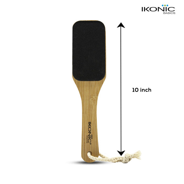 Ikonic Basics Sided Sand Bamboo Foot Scraper  IKB-758C