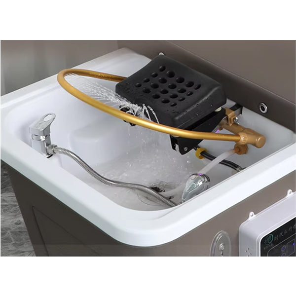 Charmaine Shampoo Bed With Pedicure Basin Black