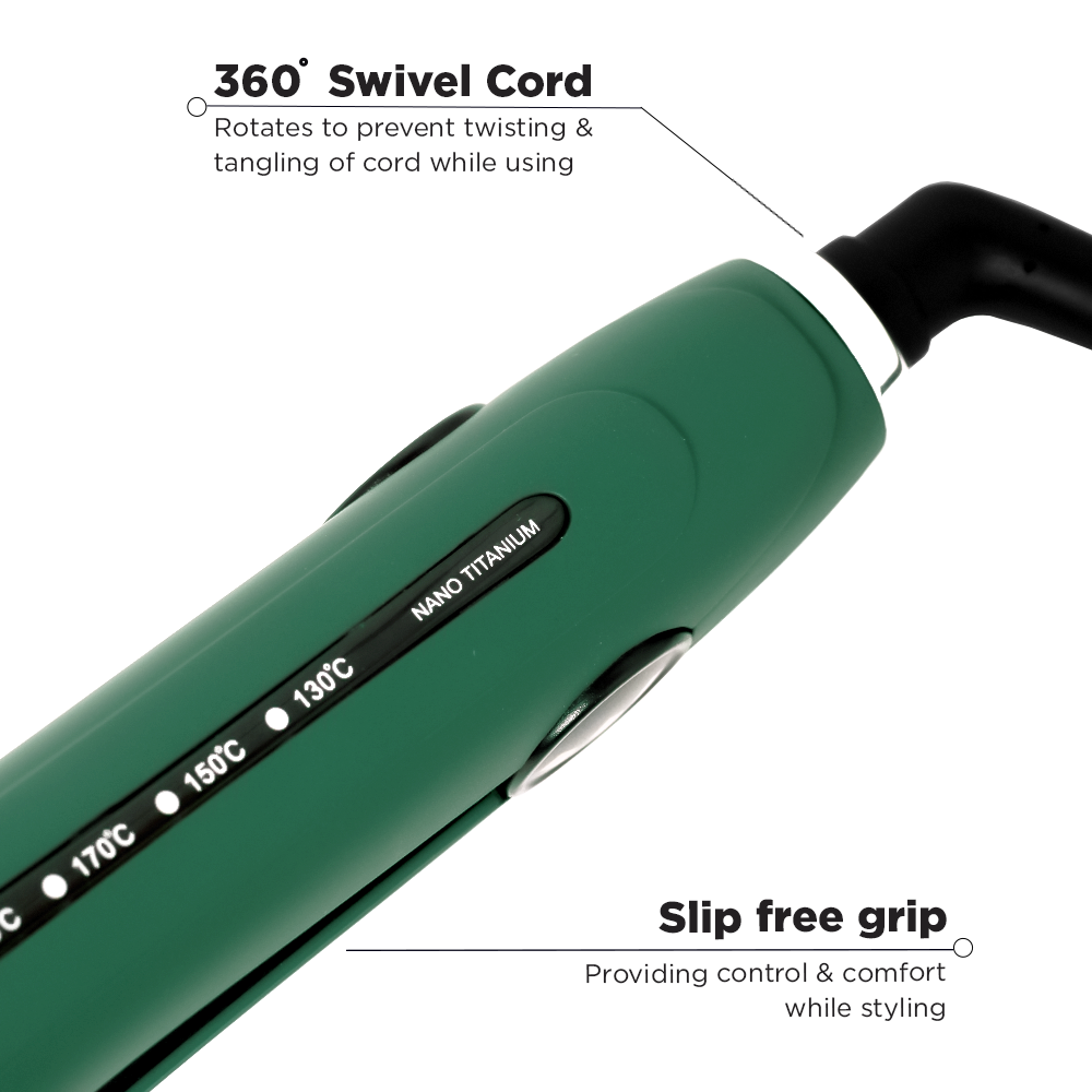 Ikonic Professional Pro Titanium Crimp Emerald Hair Crimper
