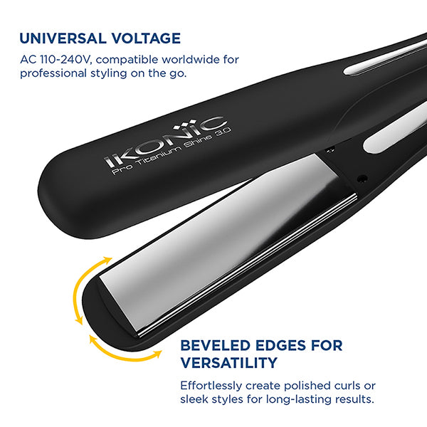Ikonic Professional Pro Titanium Shine 3.0 Hair Straightener
