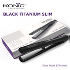 Ikonic Professional Black Titanium Slim 3.0 Hair Straightener