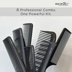 Ikonic Professional Pro Comb Set- (Set of 8 Pieces) 