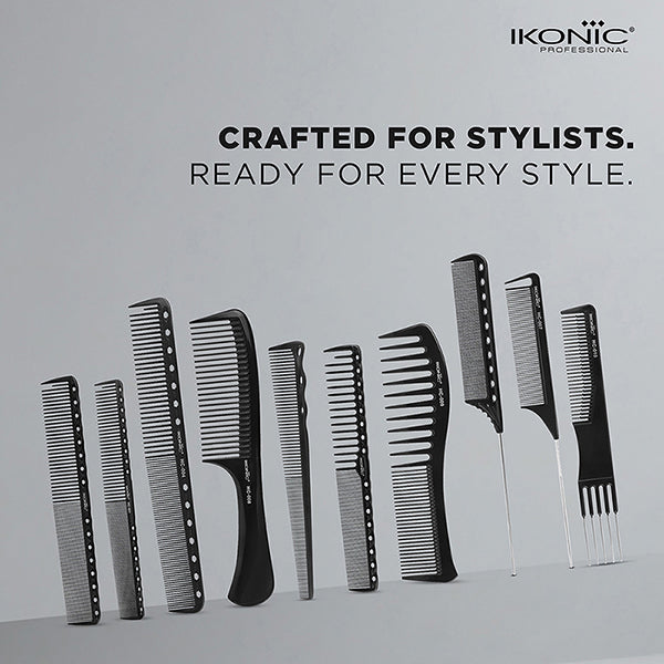 Ikonic Professional Hair Dressing Comb Set- (Set of 10 Pieces)
