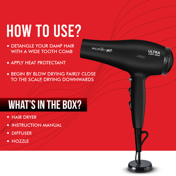 Ikonic Me- Ultralight 2000 Hair Dryer