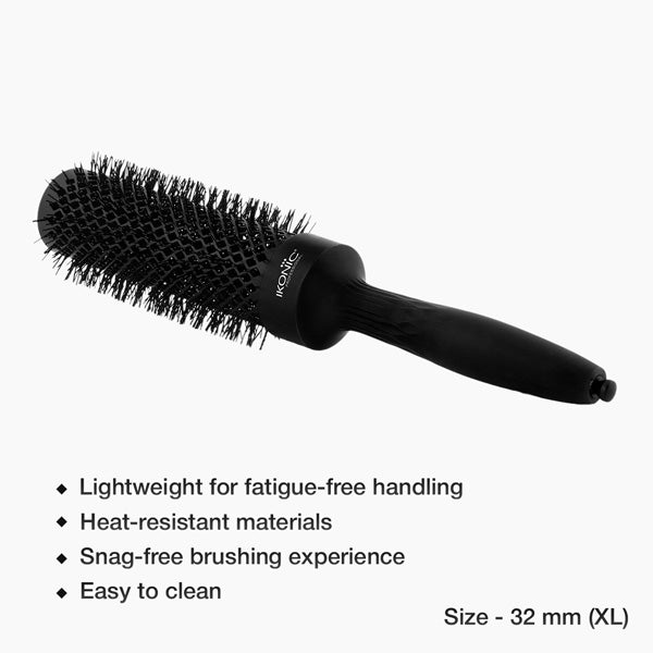 Ikonic Professional Extra Long Barrel Thermal Round Brush