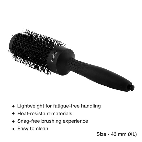 Ikonic Professional Extra Long Barrel Thermal Round Brush