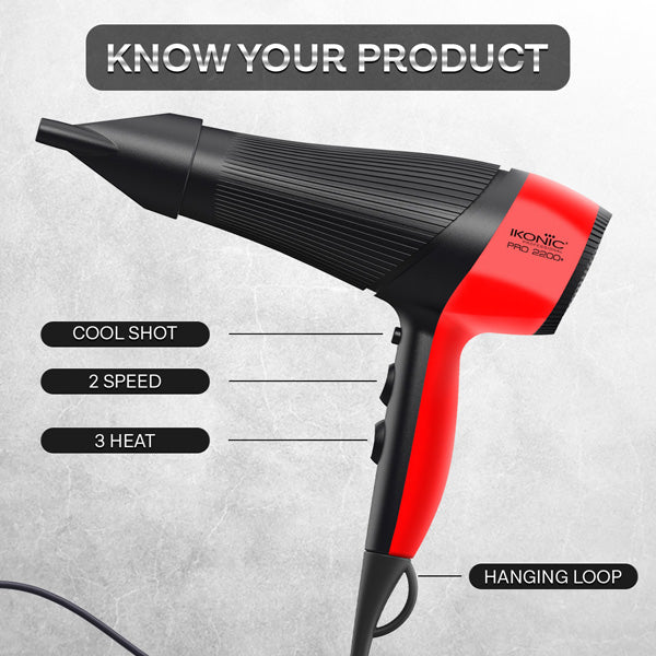 Ikonic Professional Hair Dryer Pro 2200+