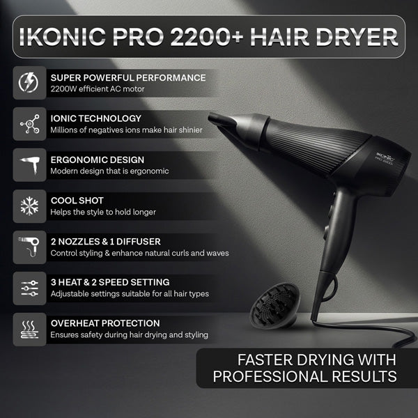 Ikonic Professional Hair Dryer Pro 2200+