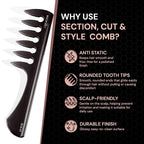 Ikonic Professional Section Cut & Style Hair Comb