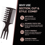 Ikonic Professional Section Cut & Style Hair Comb