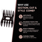 Ikonic Professional Section Cut & Style Hair Comb