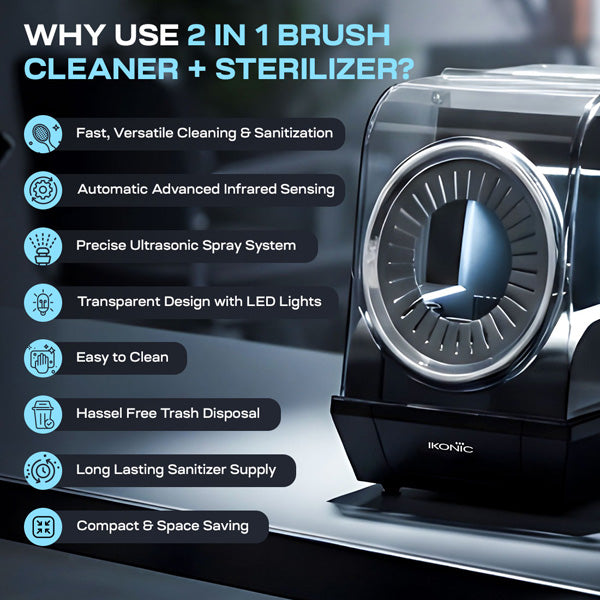 Ikonic Professional 2 in 1 Brush Cleaner & Sterilizer