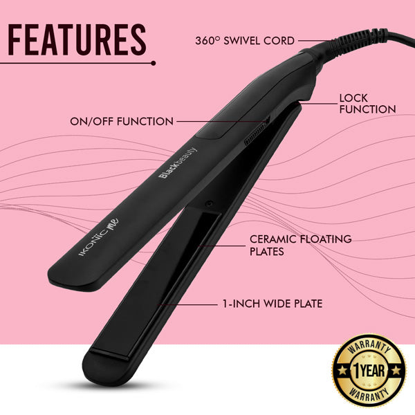 Ikonic Me Black beauty Hair Straightener
