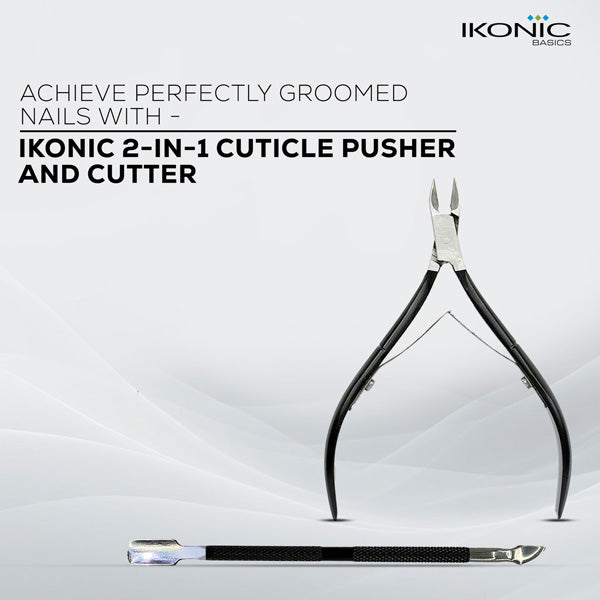 Ikonic Basics 2 in 1  Cuticle Pusher & Cutter  IKB-644-1C