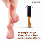 Ikonic Basics U Shape Curvy Wooden Foot File IKB-1114C