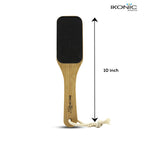 Ikonic Basics Sided Sand Bamboo Foot Scraper  IKB-758C