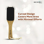 Ikonic Basics Sided Sand Bamboo Foot Scraper  IKB-758C