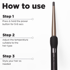 Ikonic Professional Conical Tong  Hair Curler
