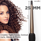 Ikonic Professional Conical Tong  Hair Curler