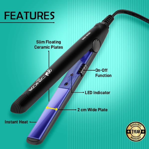 Ikonic mini hair straightener deals