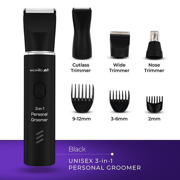 Ikonic Me Unisex 3-in-1 Personal Groomer Trimmer