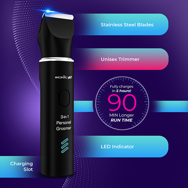 Ikonic Me Unisex 3-in-1 Personal Groomer Trimmer