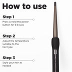 Ikonic Professional Conical Tong  Hair Curler
